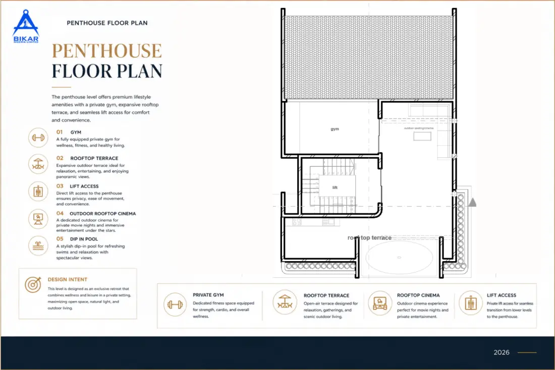 Penthouse floor plan