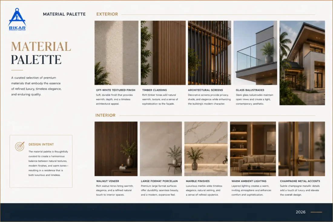 Material palette presentation