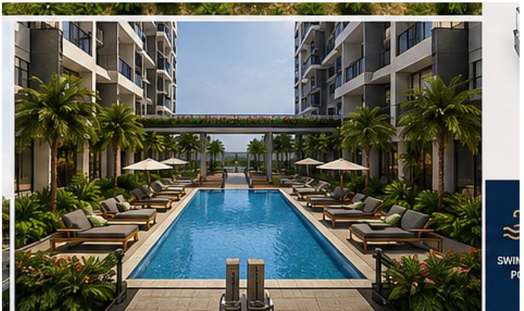 GAGZ Towers pool and courtyard